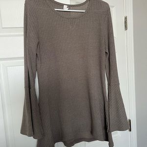 Mocha bell sleeve tunic